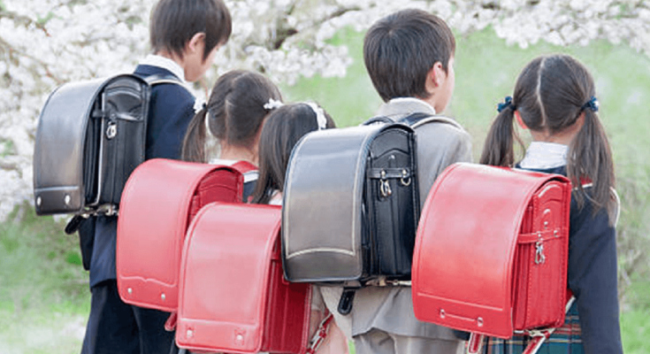 Mid-century nylon schoolbags after WWII